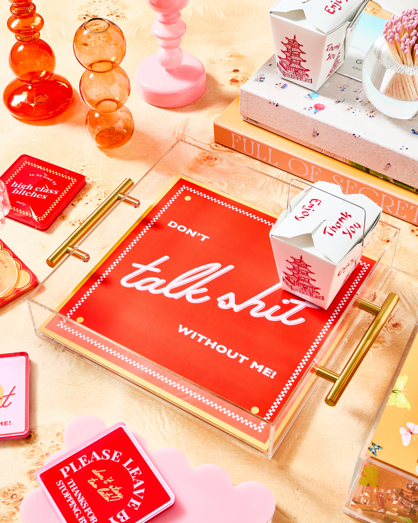 Snarky Red Large Tray